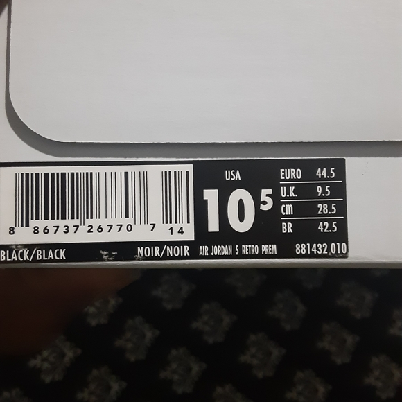 Jordan 5 premium triple black main image 6